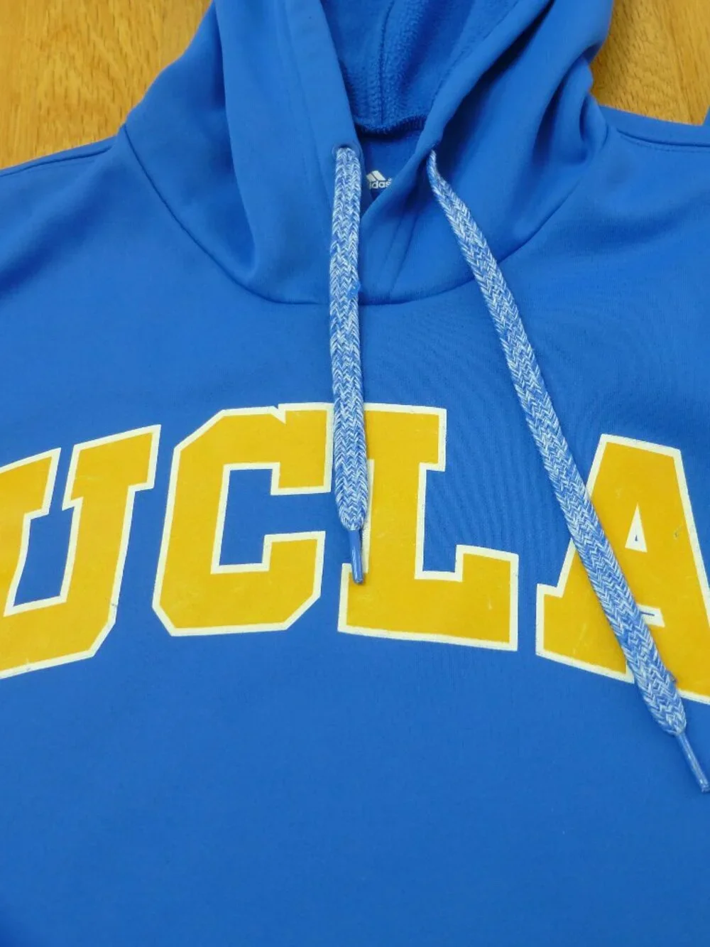 Adidas Hoodie Men S Blue Fleece UCLA Kangaroo CLIMAWARM Sweatshirt